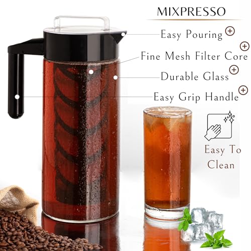 44oz Easy-to-Clean Cold Brew Maker for Iced Coffee and Tea