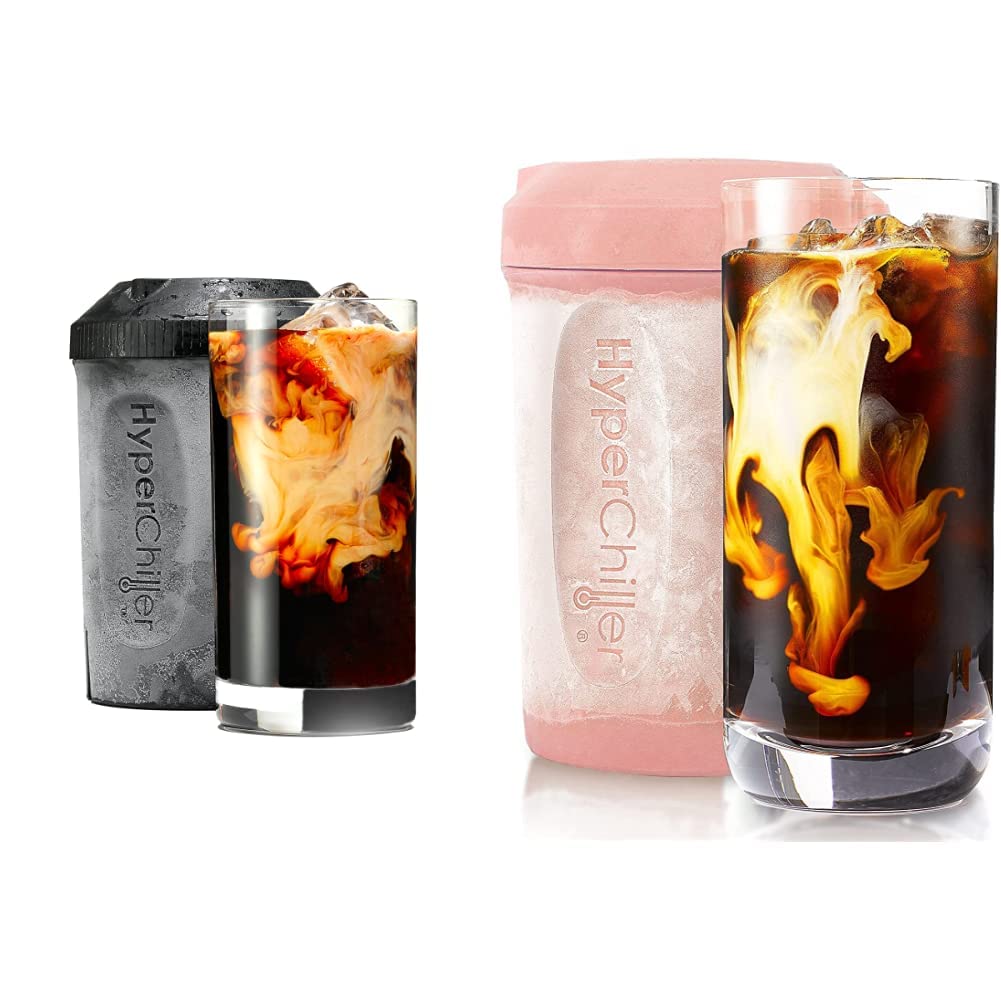 HyperChiller Bundle for Iced Coffee and Beverages: Mint and Rose Gold Options, Reusable for Tea, Wine, and Alcohol - for General Audience