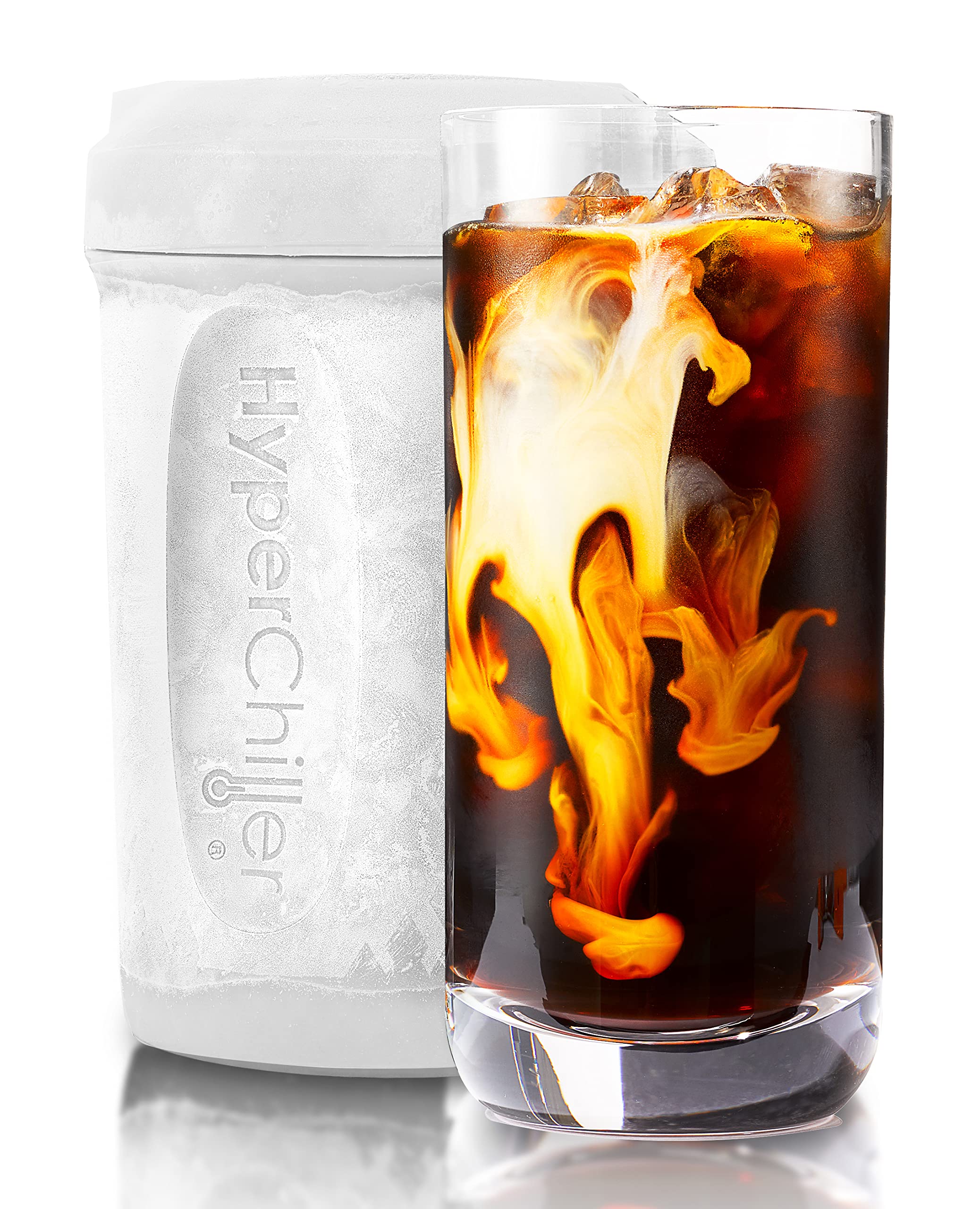 HyperChiller HC2W White Iced Coffee/Beverage Cooler, 12.5 Oz Fast Refreshment